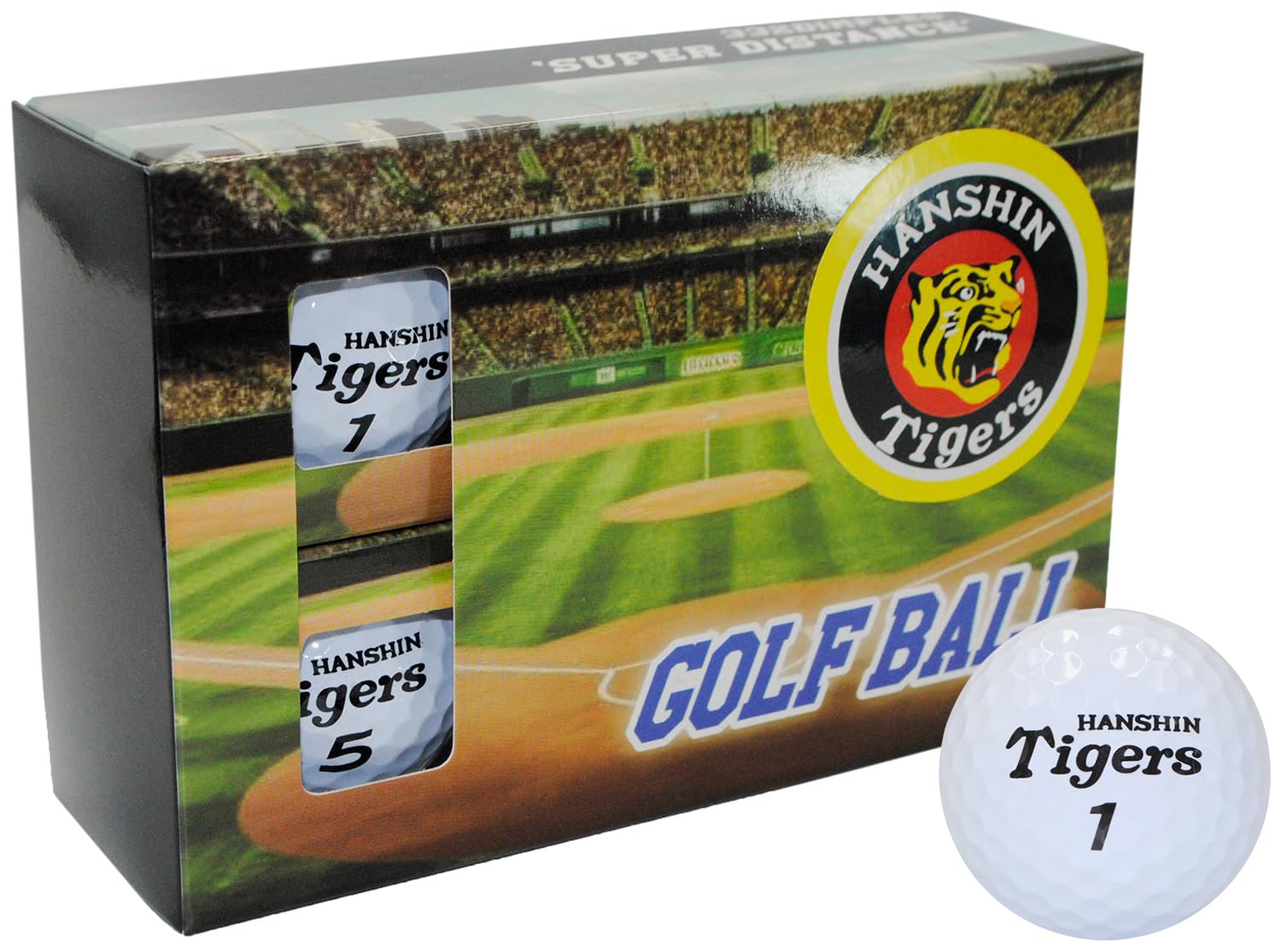 LEZAX Hanshin Tigers Golf Balls, 6-pack, White, HTBA-4771 белый