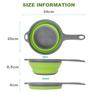 Collapsible Drainer with Handle, Foldable Silicone Colander, Fruit and Vegetable Washing Basket, Kitchen Tools Strainer