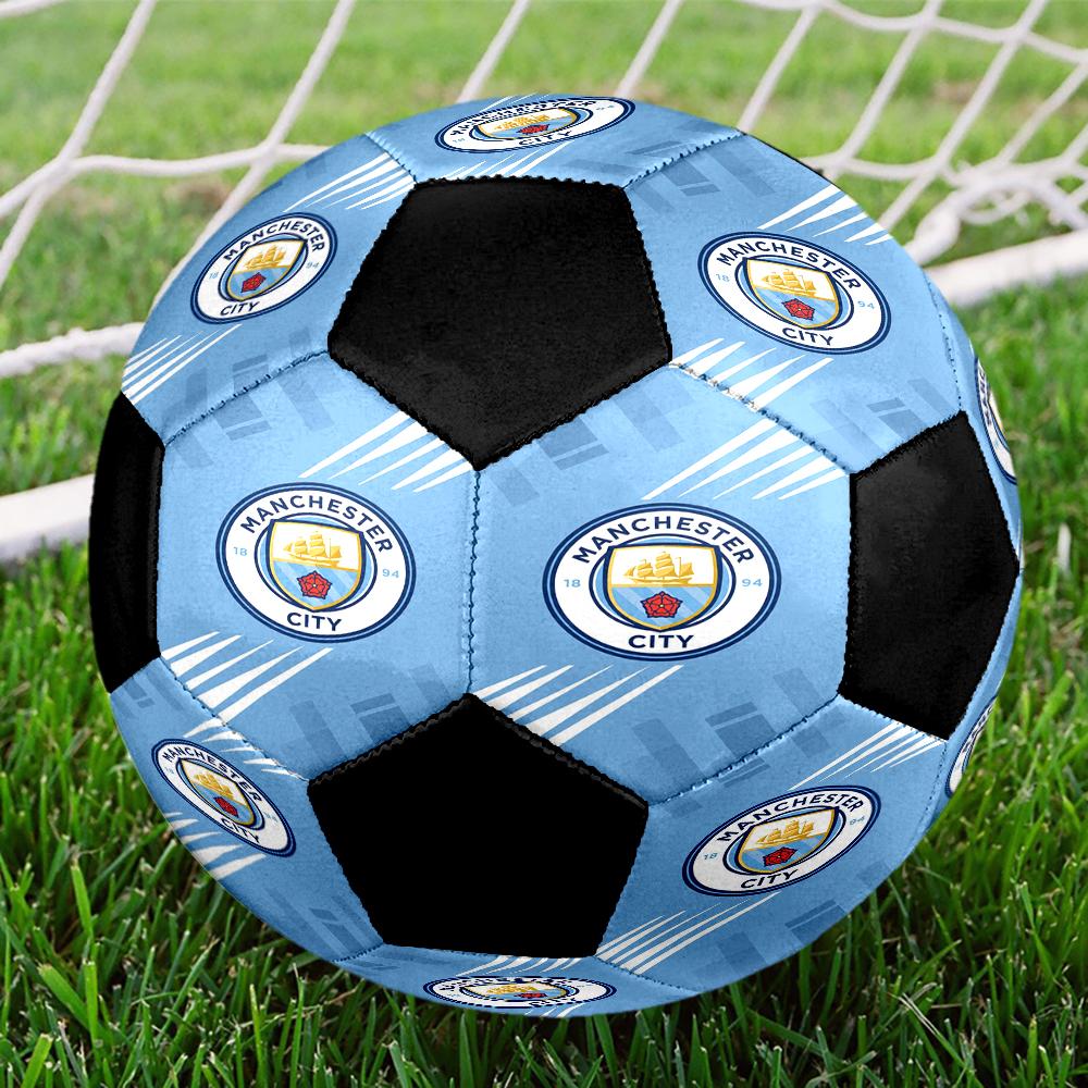 Manchester City Theme Size 5 Soccer Ball, Suitable for Both Indoor and Outdoor Matches, a Gift Suitable for Everyone.