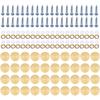 40pcs Steel Mirror Screw Covers Decorative Caps Corrosions Resistant Screws with Caps for Bathroom Kitchen Arts & Crafts