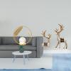 Crystal Ball Metal Sculpture Figurine Ornament Statue Stand for Hallway Fireplace Bedroom Living