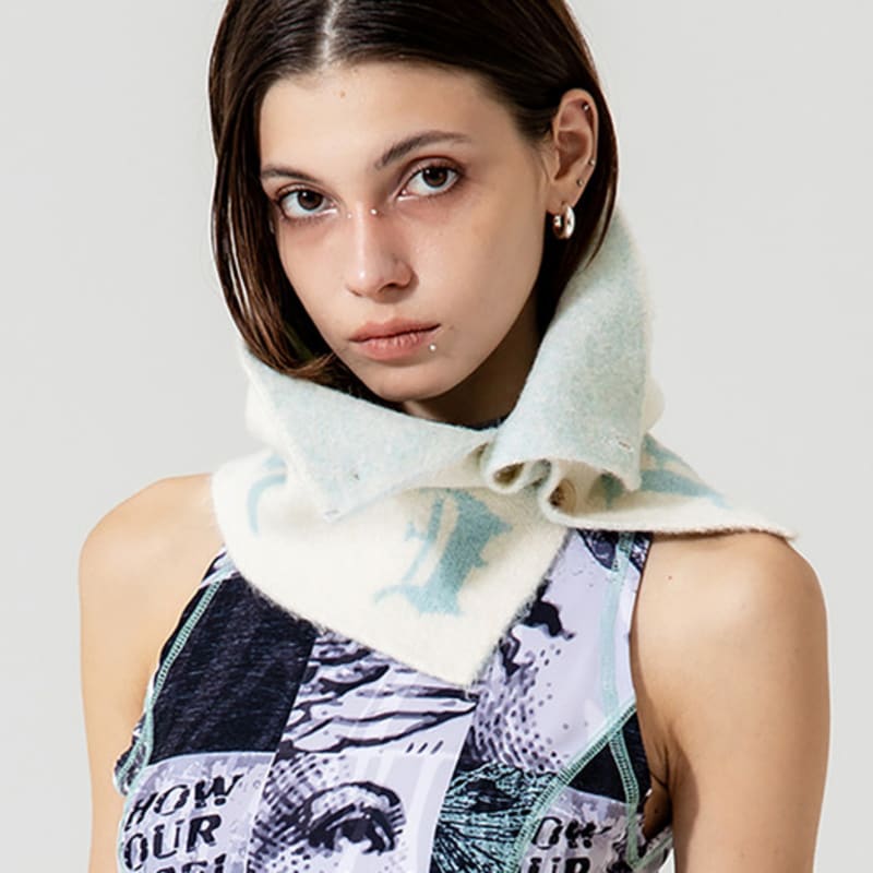 

runningHIGH RNHI JACQUARD NECK WARMER [IVORY] F