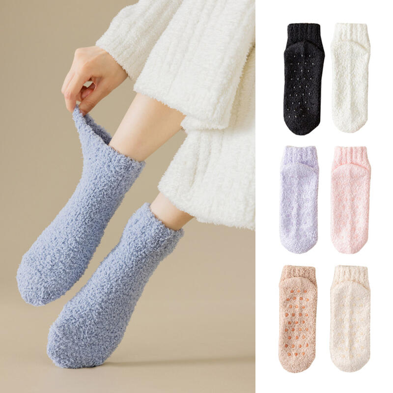 Rihanna Soft Microfiber Non-Slip Sleep Socks R272 Purple