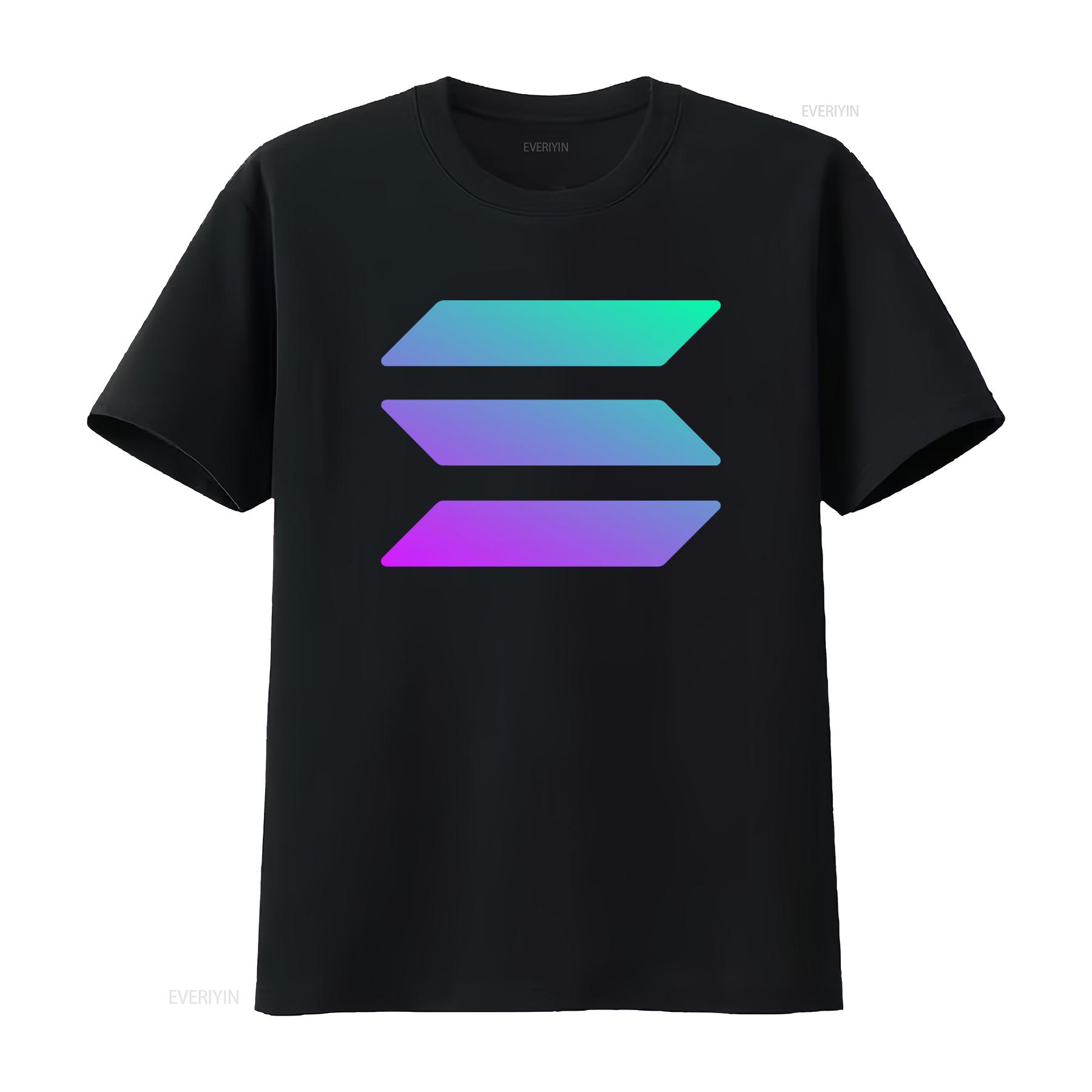 

Solana Logo Crypto Colorful Gradient T Shirt for Men and Women vintage Washed graphic streetwear Comfortable Unisex Casual 4XL
