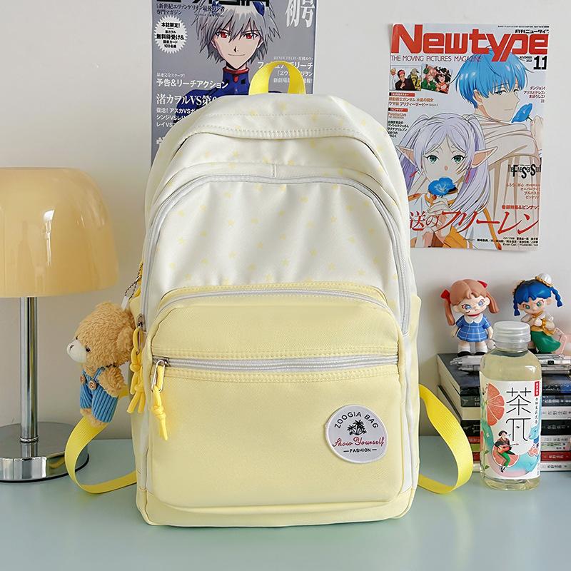 Elementary School Students Versatile Schoolbag Ins Niche High Value Fresh Polka Dot Backpack Korean Version Cute Sweet Wind Backpack