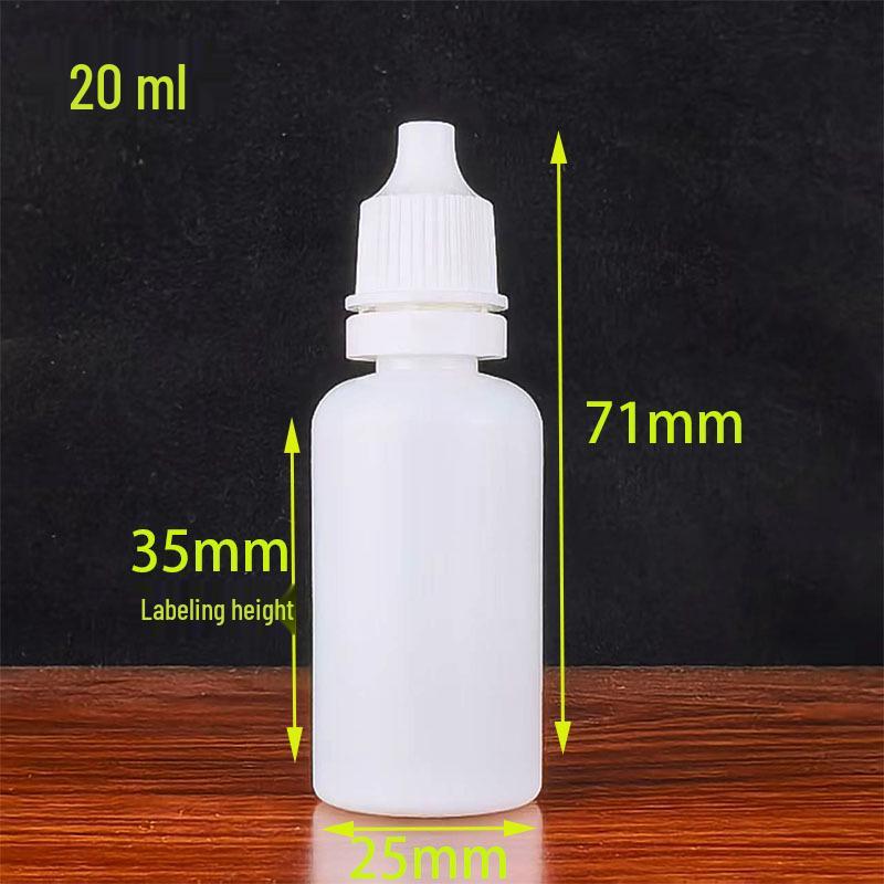 20ml, 50ml, 100ml Translucent HDPE Dropper Bottles - Squeeze & Eye Drop Design