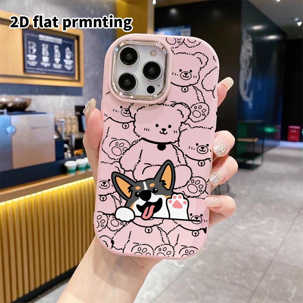 Phone Case: 2D flat design suitable for iPhone 18 17 16 15 14 13 Pro protective case, couple style, cartoon animals, Christmas and Halloween gifts