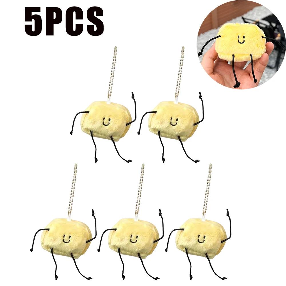 Cute Little Butter Doll Plush Toy Keyrings Fashion Creative Backpack Pendant Soft Stuffed Butter Doll Kawaii Kids Birthday Gifts