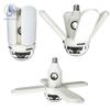 E27 LED Bulb Fan Blade Four-leaf Music Lamp Bluetooth Speaker Foldable LED Light Bulb Ceiling Light With Remote Controller