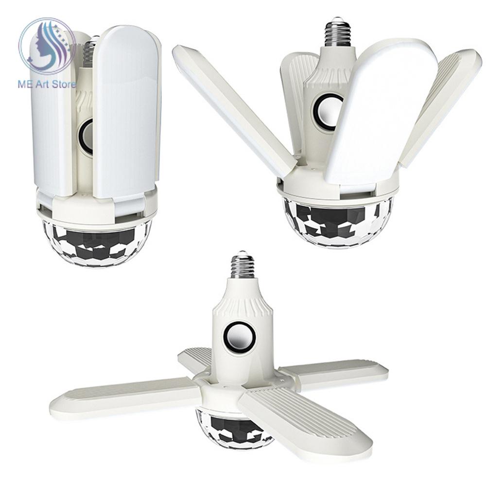 E27 LED-Lampe Lüfterblatt Vierblättrige Musiklampe Bluetooth-Lautsprecher Faltbare LED-Glühbirne Deckenleuchte Mit Fernbedienung
