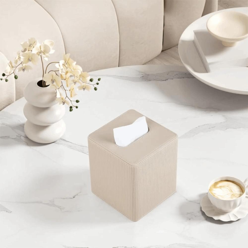 Dávkovač ubrousků z PU kůže Magnetické zavírání Držák ubrousků do auta Moderní čtvercový box na ubrousky Hotel