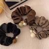 Elegant Pearl Large Scrunchie for Women Sweet Hair Ornament Simple Elastic Hairband Hair Tie Fashion Hair Accessories