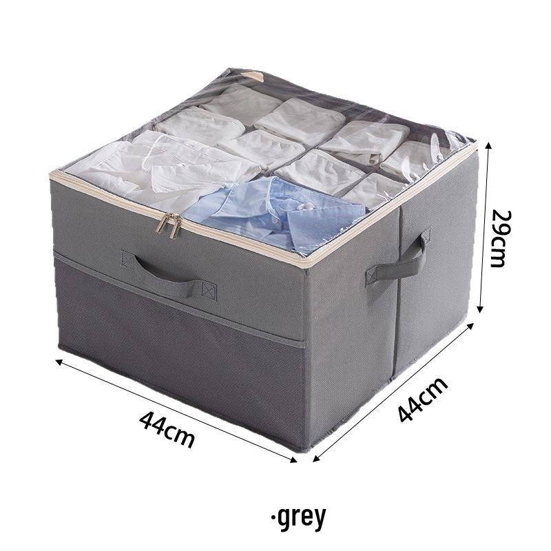 Foldable Fabric Organizer Box with Lid: Multifunctional, Divided Compartments for Underwear, Panties, Shoes, or Sundries.