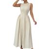 European and American women's clothing sleeveless spring and summer thin temperament waist dress