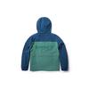 Timberland Green and Blue Color-Blocked Hooded Windproof Jacket A66EF-CL6