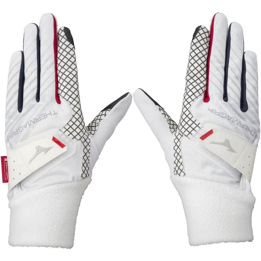 MIZUNO ThermaGrip Golf 2023 Breath Thermo Touchscreen WM 5MJWB352 Gloves, Model, Women's, Ambidextrous, Moisture-Wicking, Compatible, White,