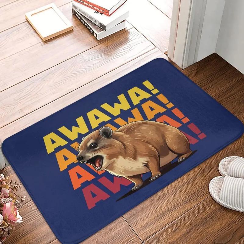 

Rock Hyrax Lover Doormat - Cute Awawa Animal Print Anti-Slip Floor Mat for Kitchen Entrance Living Room Home Decor Rug Fashion 40x60cm
