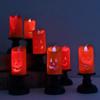 4pcs Halloween Candle Light, Led Candlestick Lamp, Halloween Party Decoration A - RIpj
