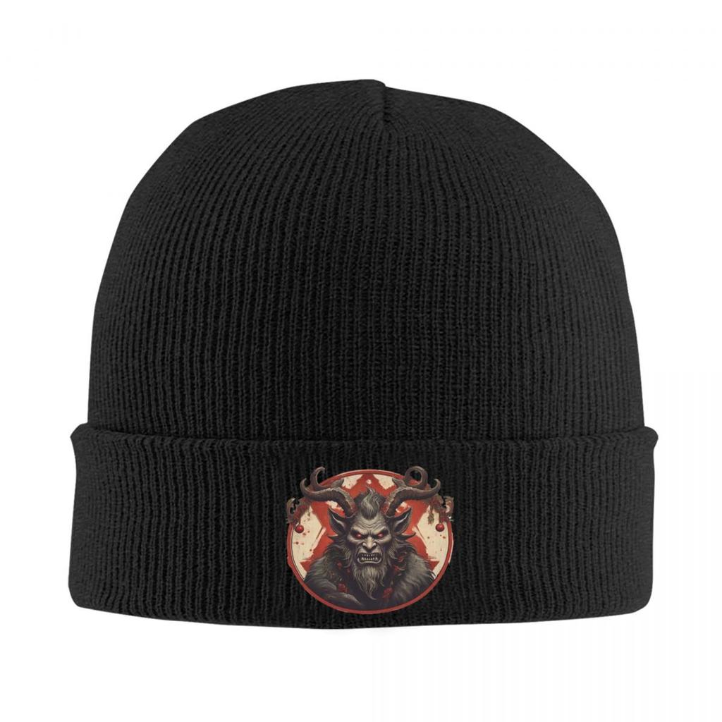 Die Krampusparade Festlicher Unfug Nach Einbruch der Dunkelheit Strickmütze Hip Hop Mütze Herbst Winter Mützen Hüte für Unisex Unisex Erwachsene
