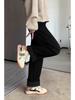 Plus Size High-Waisted Fleece-Lined Wide-Leg Jeans for Women - Autumn/Winter Straight Floor-Length Pants
