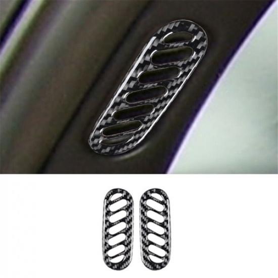 2X For Chevrolet Corvette C5 Carbon Fiber Air Vent Outlet Decorative Trim Cover