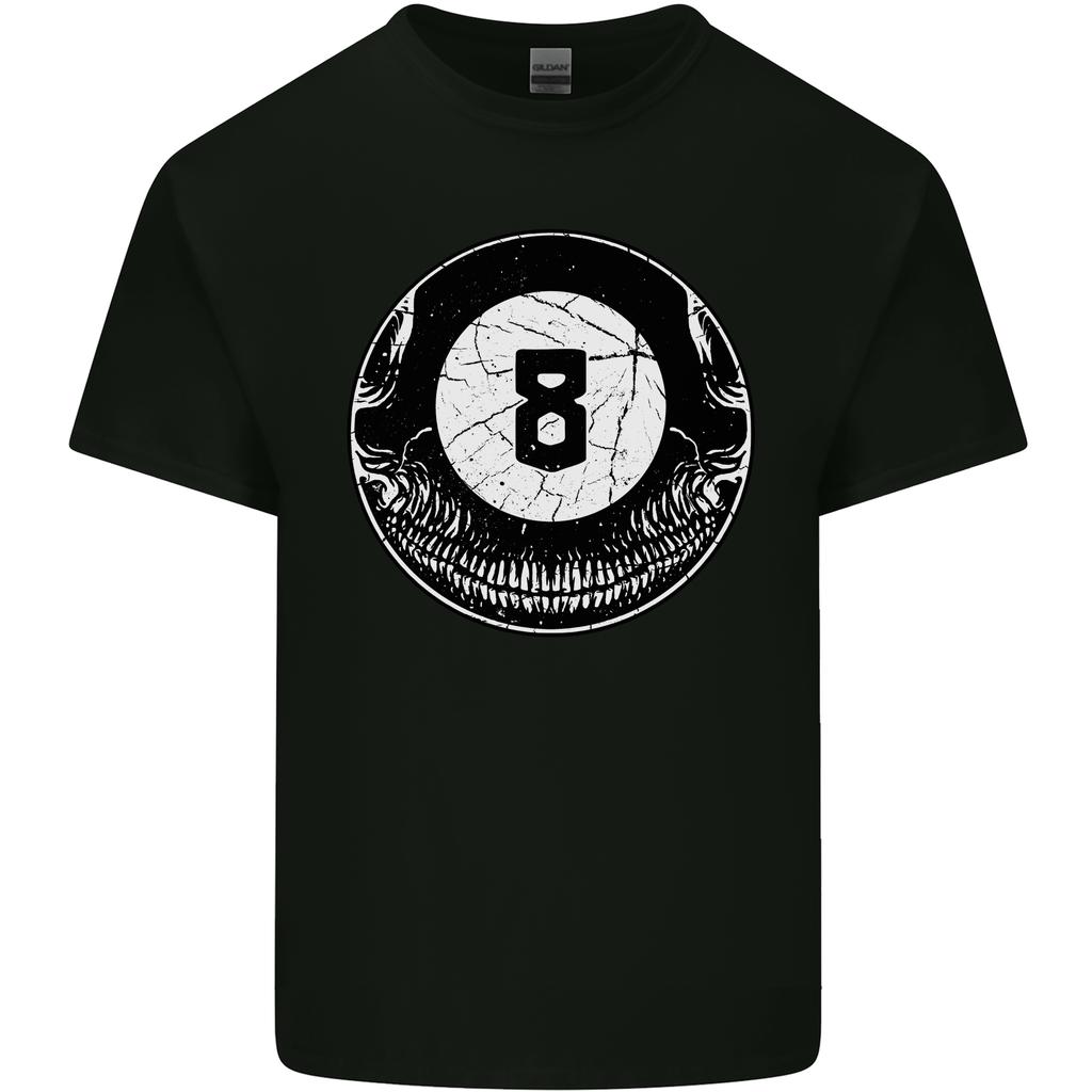8Ball Skull Pool Player 9Ball Unisexs Light Cotton TShirt