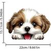 Cute Animal Dog Car Sticker Waterproof PVC Double-Sided Printed Puppy Car Decal Funny Dog Peeking Decal for Car Window Bumper Truck Wall Laptop Car
