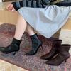 Black Fashion Temperament Pointed Short Boots 2025 Autumn and Winter New Niche Design Boots High-end Thin Heel Thin Boots