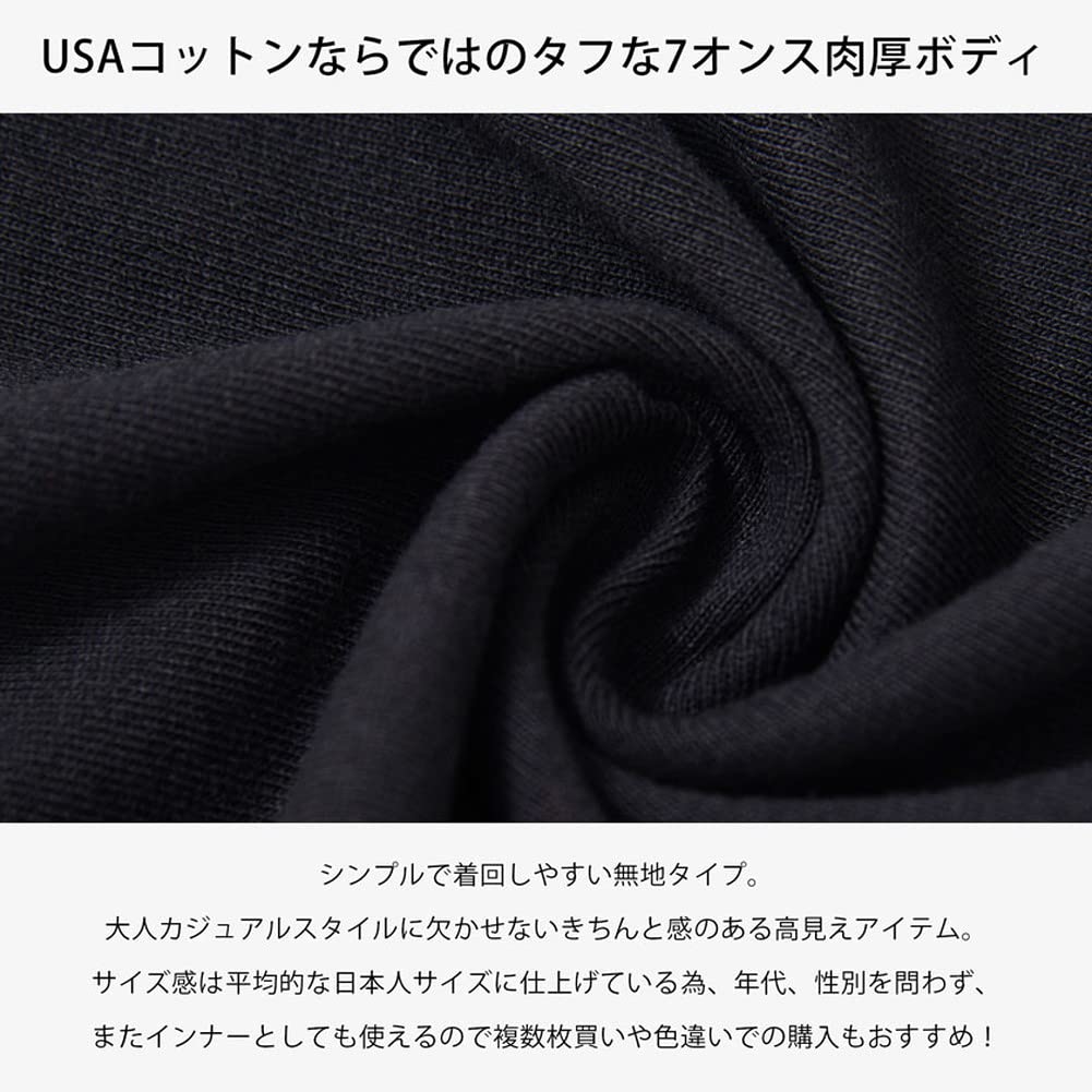 Unisex 7oz USA Baumwolle Schwergewicht Henley-Ausschnitt Einfarbig Kurzarm 46 91 [Good Wear] Herren T-Shirt 2W7-2522 [-] (L) (KHA BRN/Khakibraun)