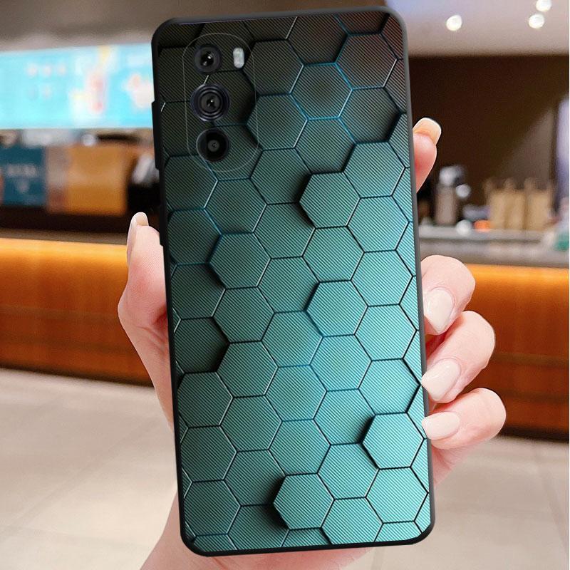 Phone Case For Motorola Edge 50 40 Pro 60 50 40 30 Ultra Neo Fusion Moto G85 G72 G53 G54 G84 G13 G32 Luxury Geometry Cool