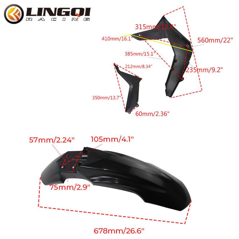 LINGQI RACING Full Body Fairing Cover Kit Set Plastic Fender Mudguard For Kayo T4 T2 T 4 Pit Dirt Bike Motorcycle Accessories