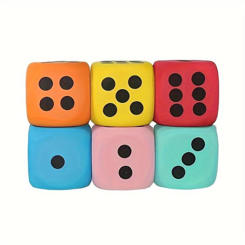 Color Giant Foam Dice Set -6-piece Multifunctional Party and Puzzle Game Accessories
