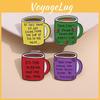 Colorful Cartoon Metal Brooch Pin With Geometric Shapes And Alphabet Designs For Stylish Accessories