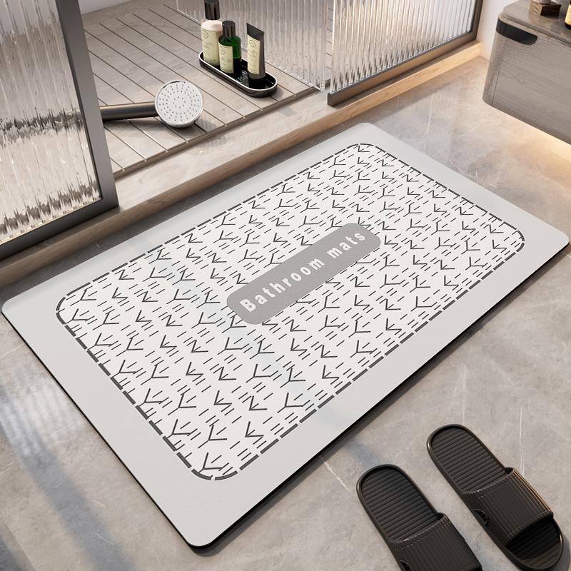 

Коврик для ванной комнаты Впитывающие коврики для ванной Коврик для ног Быстросохнущий Нескользящий Коврик для душа Коврик для унитаза Коврик для двери Моющийся 40cmx60cm