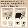 Cartoon Bear Electric Bicycle Helmet With Goggles Universal Half Helmet  Universal