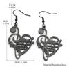 Love Music Note Dangle Earrings For Women Men Stainless Steel Gold Silver Color Heart Music Lover Fashion Drop Earring Jewelry