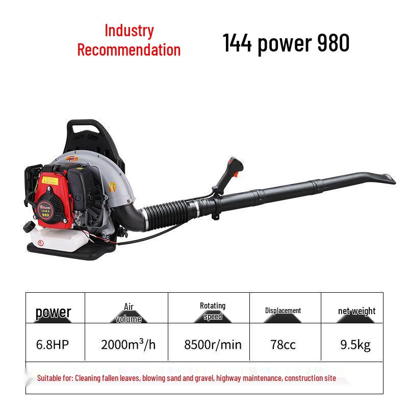 High-Power Four-Stroke Backpack Gasoline Leaf Blower and Fire Extinguisher