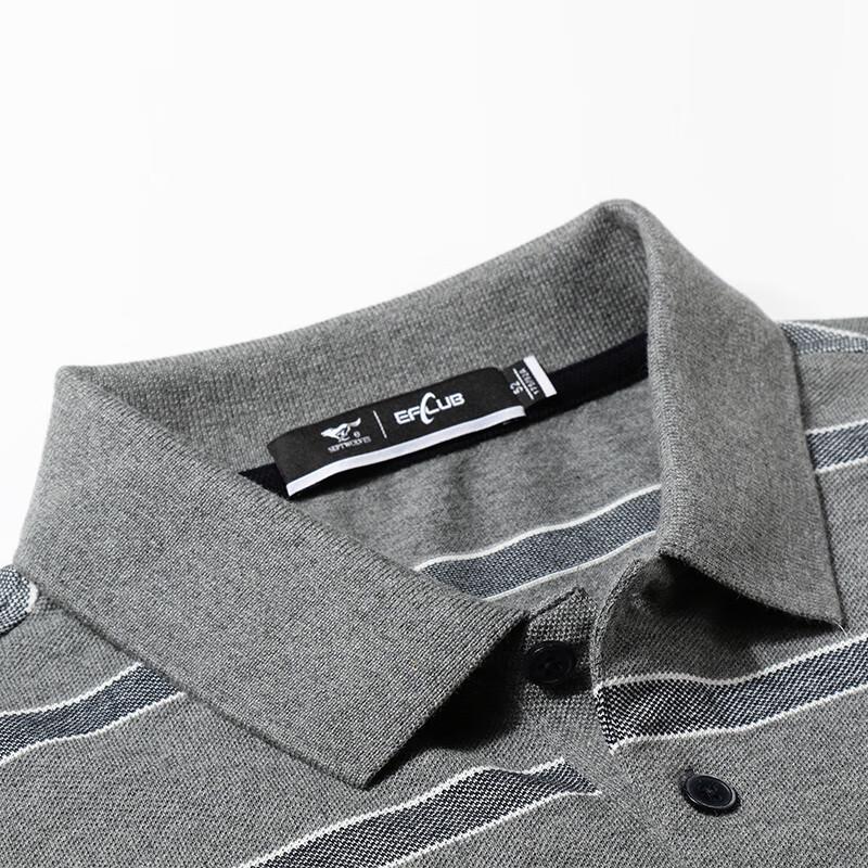 Seven Brand Men's Long Sleeve Striped Polo T-Shirt