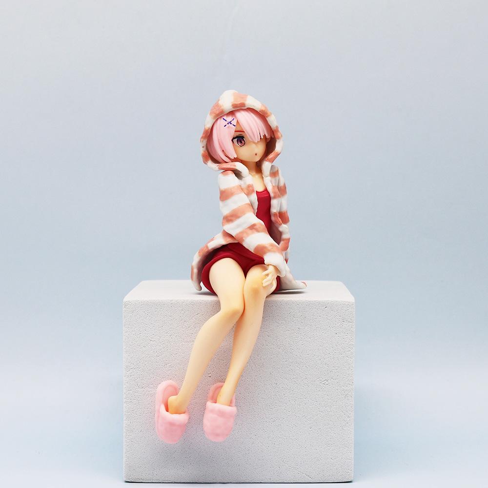 

Одежда Дом Рэм Анимационная кукла Украшение для автомобиля Украшение для стола ПВХ материал розовый