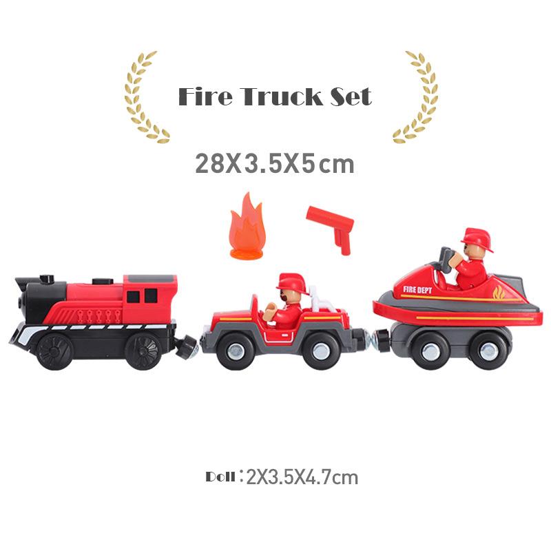 Battery Operated Action Locomotive Train Magnetic Connection Powerful Train Set Fit for Wooden Trains and Tracks Kids Gifts