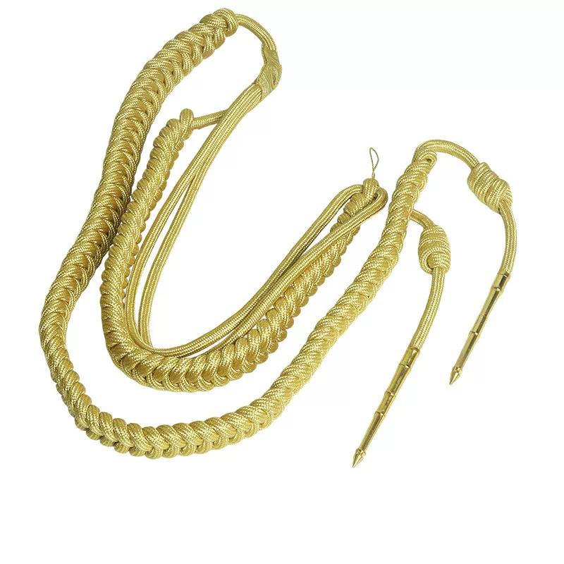 Etiquette uniform gold and silver ribbon epaulettes set stage performance honor guard dress cosplay accessories