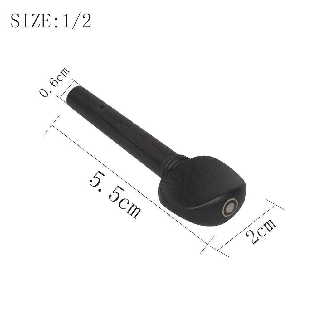 4Pcs Ebony Violin Pegs 5 Different Sizes Violin String Tuners High Quality Violin Tuning Pegs