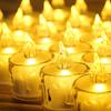6 unids/set velas electrónicas seguras para confesión ligera luz LED con forma de vela pequeña velas sin llama útil iluminación nocturna romántica