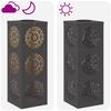 Solar LED Path Light 2 Pcs Black Cold Rolled Steel