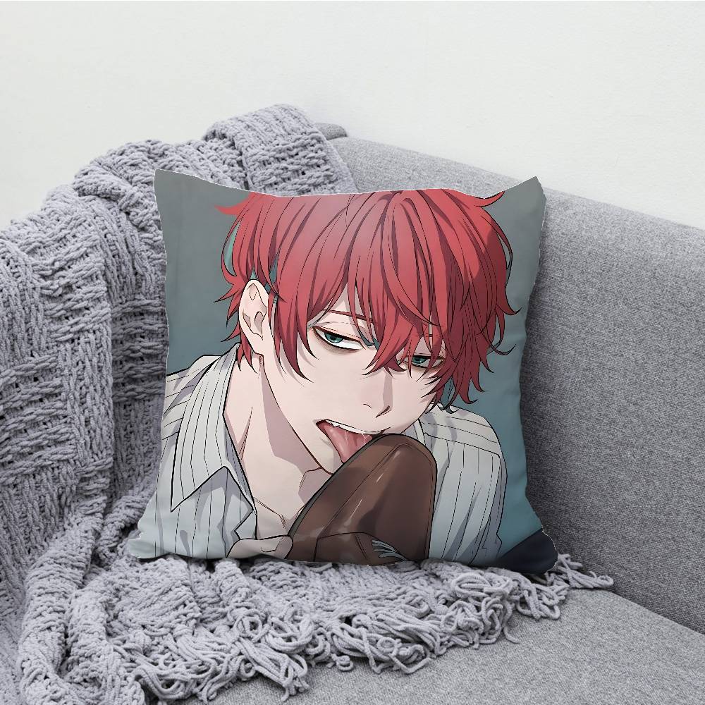 Yandere D-Doppo K-Kannonzaka Pillow Case Print Polyester Fiber 40X40 cm Home Sofa Throw Cushion Cover Decoration