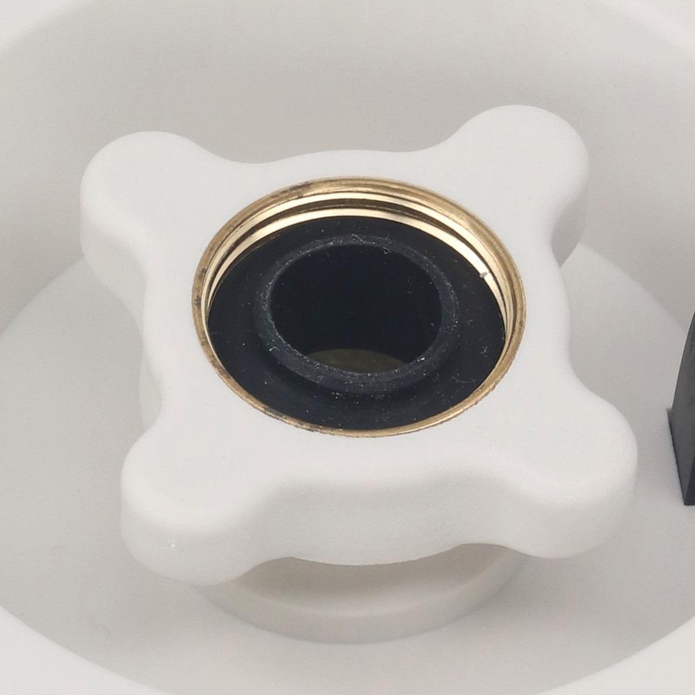 White Wall Mount Filler Regulator Built in Valve Fresh Water Injection Port  Camper