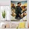Classic Action Movie TTop GGun Colorful Tapestry Wall Hanging Bohemian Wall Tapestries Mandala Wall Art Decor