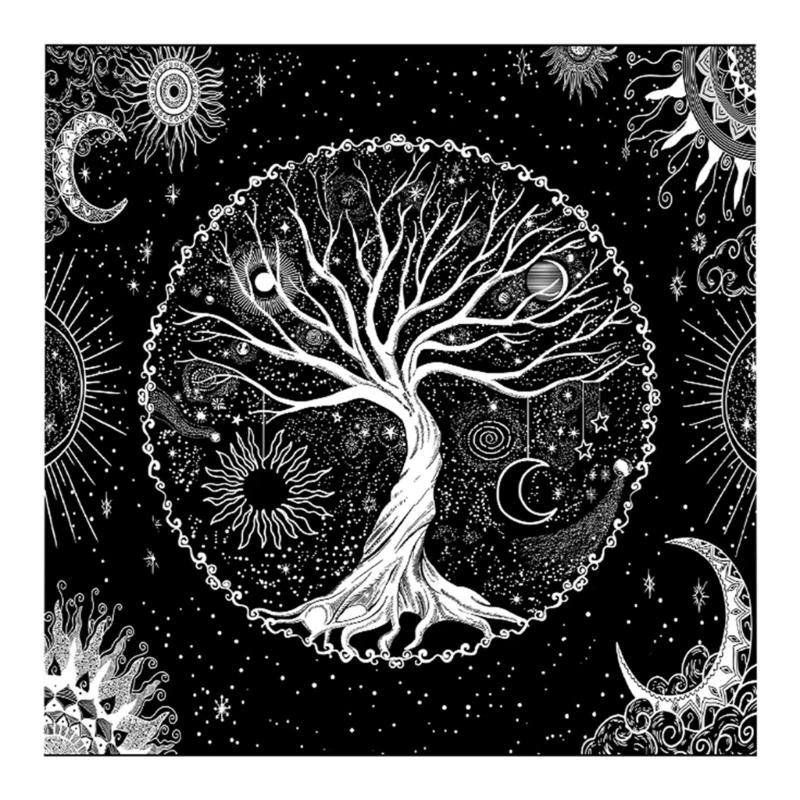 Divinationskarten Tischdecke 12 Sternbilder Tischdecke für Tarot-Enthusiasten