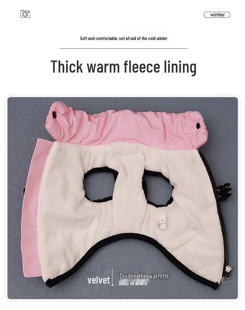 Cross-Border Traction Chest Winter Dog Coat: Thickened Cotton Puppy Vest for Snowy Days