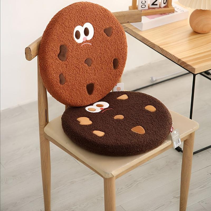 Memory Foam Cartoon Cookie Shaped Seat Cushion Slow Rebound Anti-Slip Thickened Chair Pad for Home Comfort Wholesale